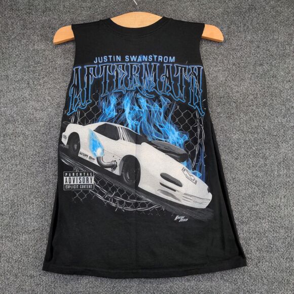 Gildan DryBlend Boys Justin Swanstrom Aftermath Tank Top Black Youth Large - Picture 9 of 16